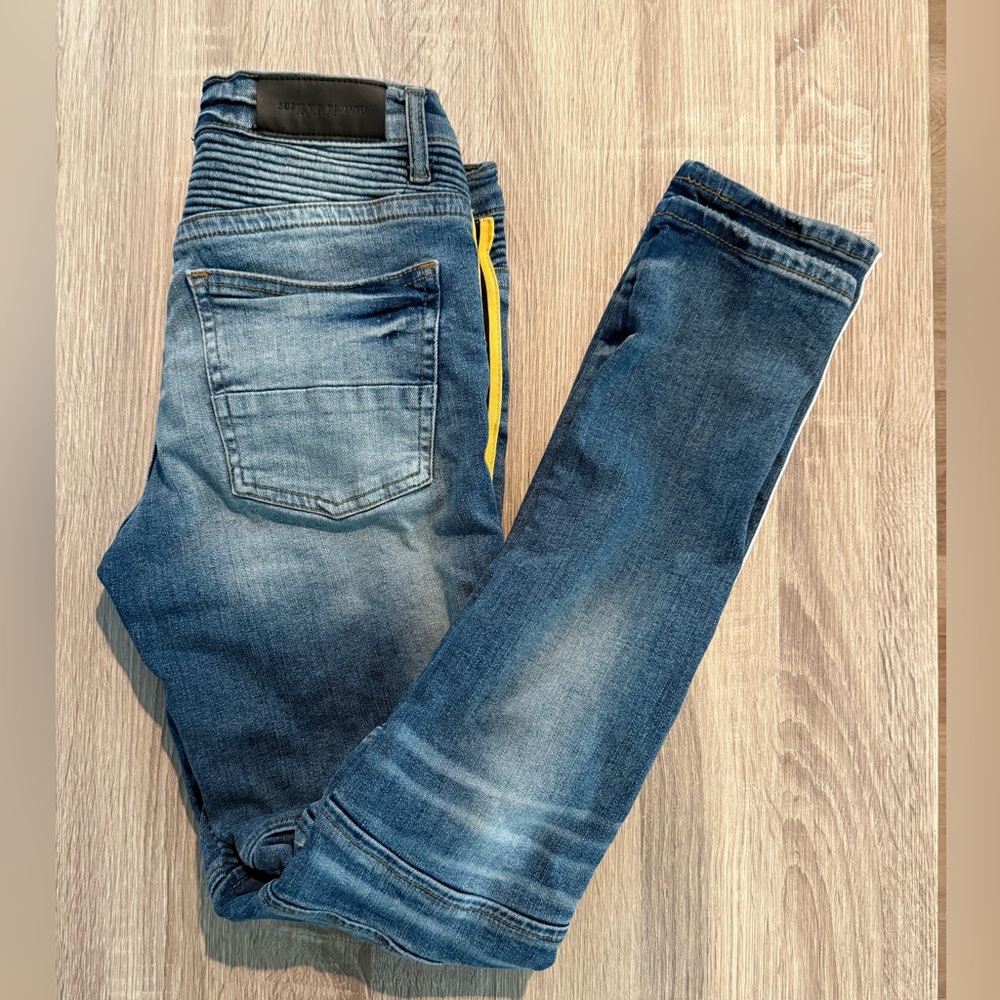 Finish line Men's Blue Jeans with stripes size 30w